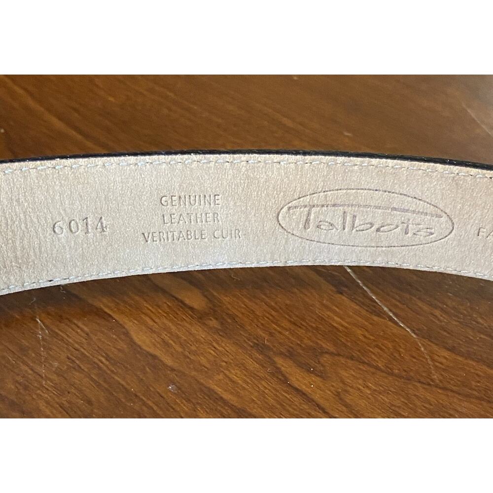 Women's Belts 2 Black Leather TALBOTS & HINGE 1" Thick for Trousers & Pant S / M - Picture 9 of 9